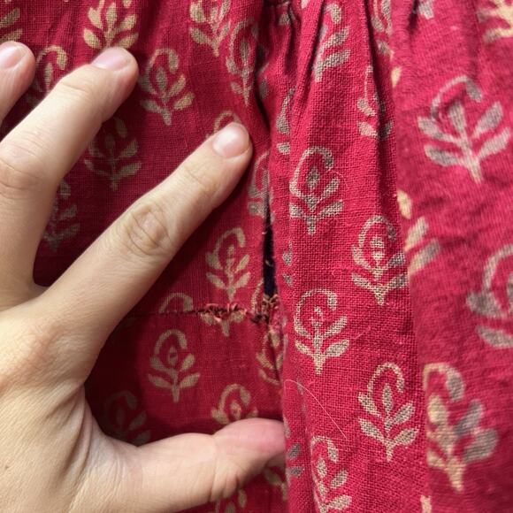 Vintage Sundeep Boho Dress 60s 70s Indian Peasant Hippie Prairie Woodstock XS/S - Picture 11 of 14